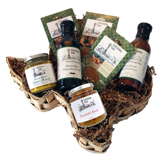Texas BBQ Starter Set Gift Basket - Small - Fredericksburg Farms