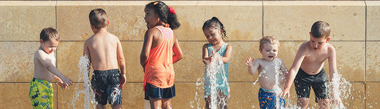 Cooling off on a hot summer day.