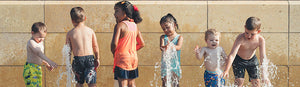 Cooling off on a hot summer day.