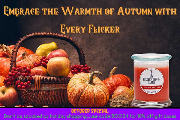 Autumn Harvest Candle (9 oz.) - Seasonal - Fredericksburg Farms