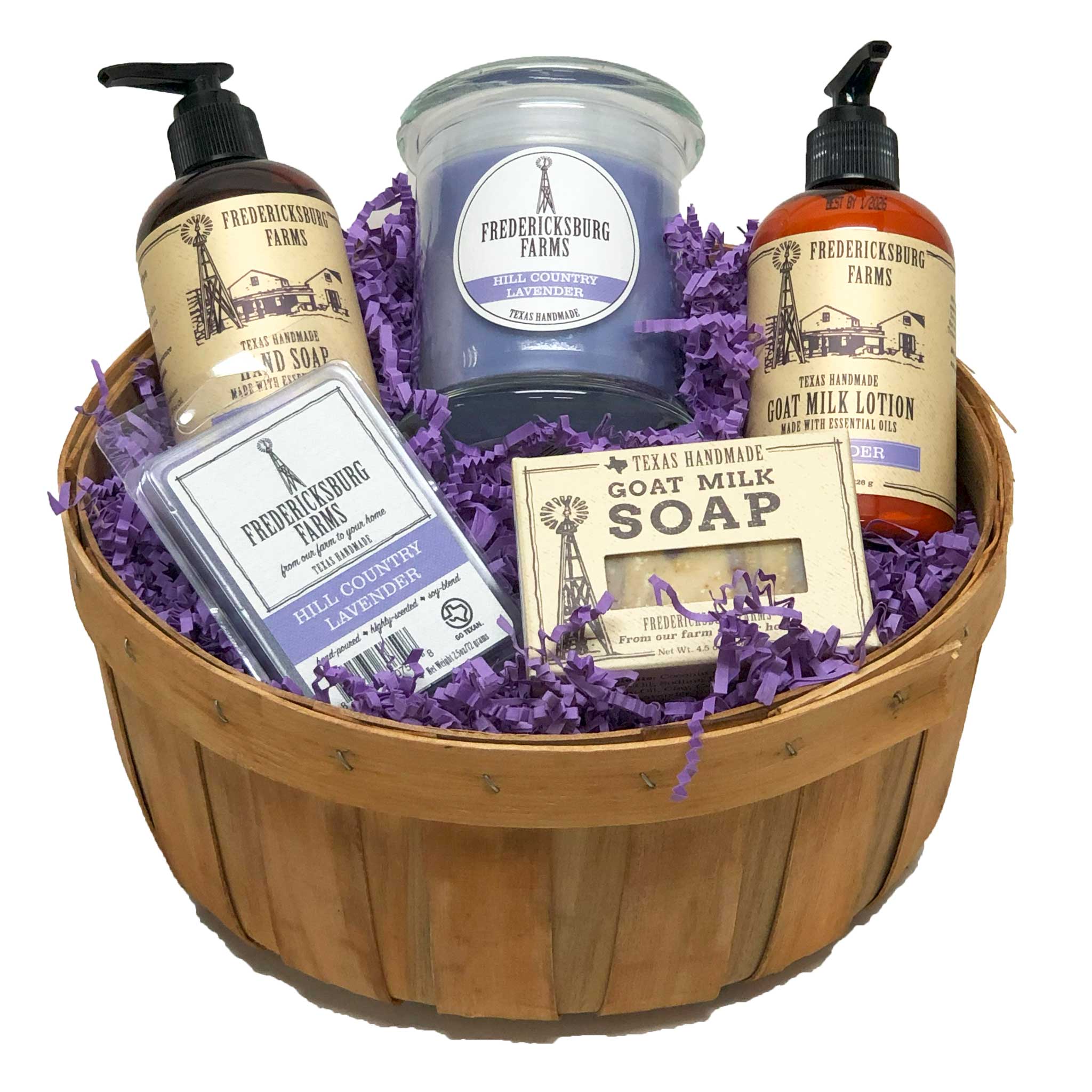 Hill Country Lavender Delights Gift Basket - Fredericksburg Farms
