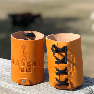 Leather Can Koozie - Fredericksburg Farms