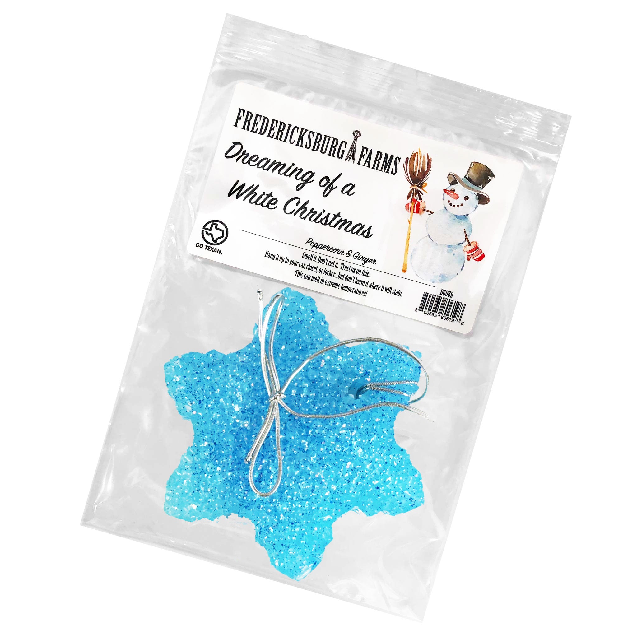 blue snowflake air freshener