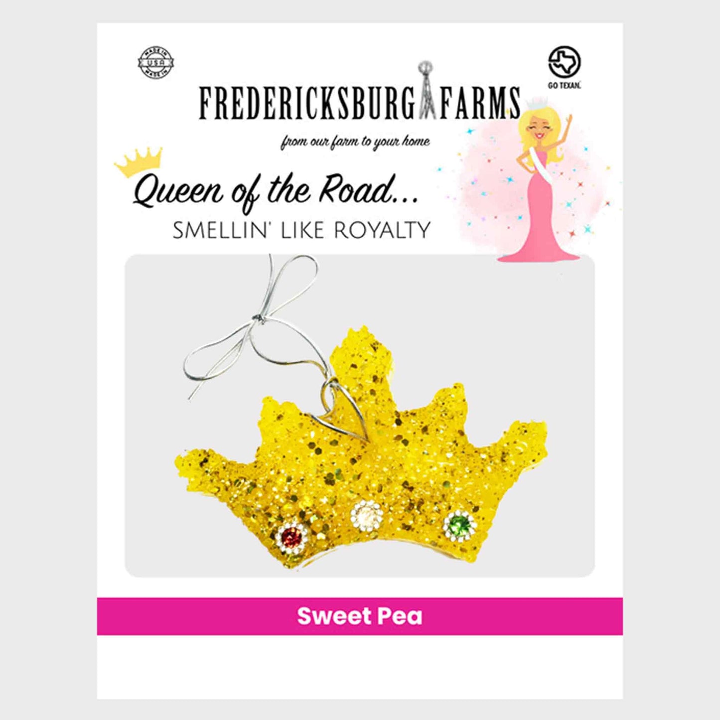 Queen of the Road - Smellin' Like Royalty golden crown shaped air freshener