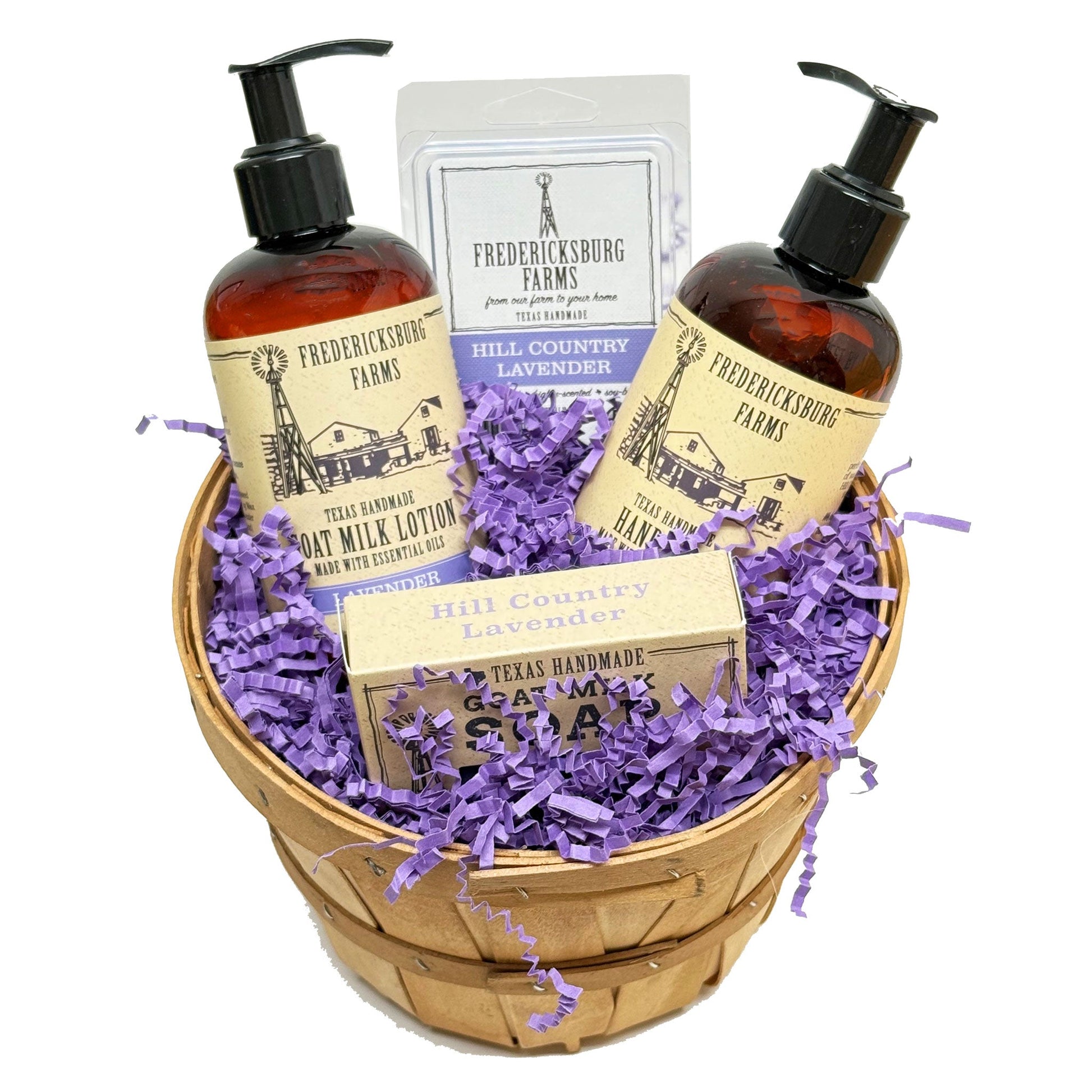 Hill Country Lavender Gift Basket - Fredericksburg Farms