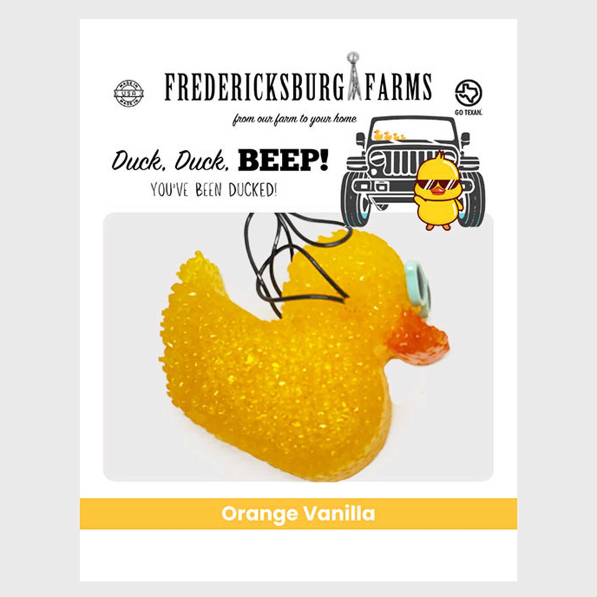 Orange Vanilla Duck Air Freshener - Fredericksburg Farms