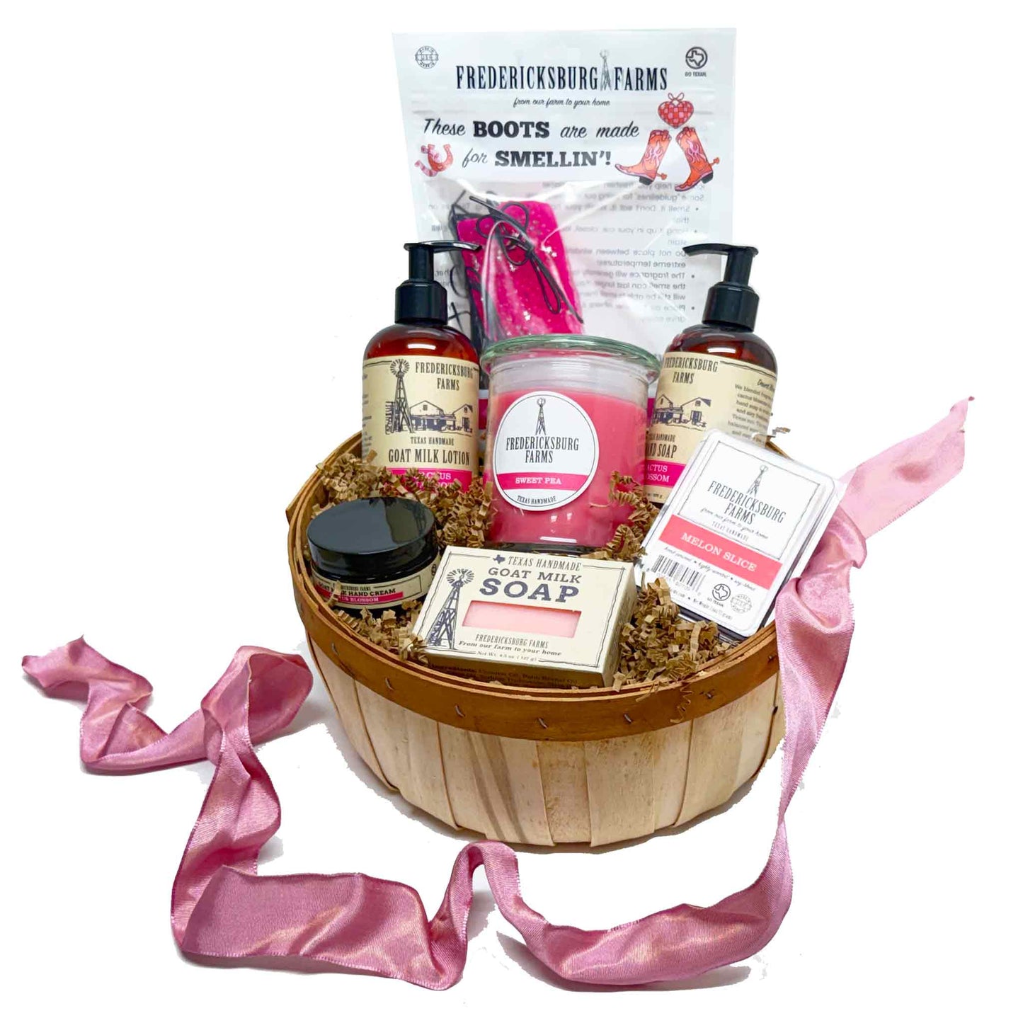 Pink Delights Gift Basket - Fredericksburg Farms