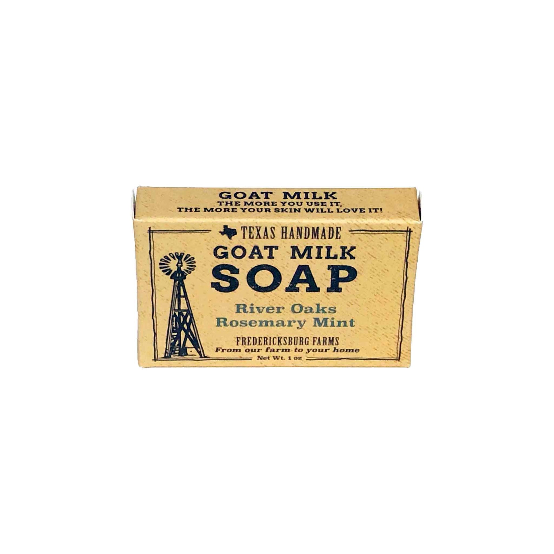 River Oaks Rosemary Mint Travel Size Bar Soap - Fredericksburg Farms