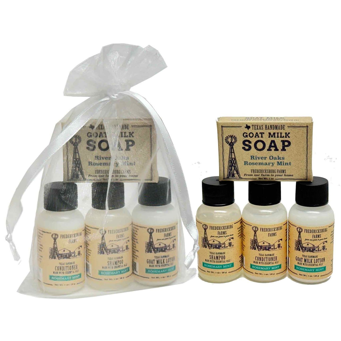 River Oaks Rosemary Mint Travel Size Gift Set - Fredericksburg Farms