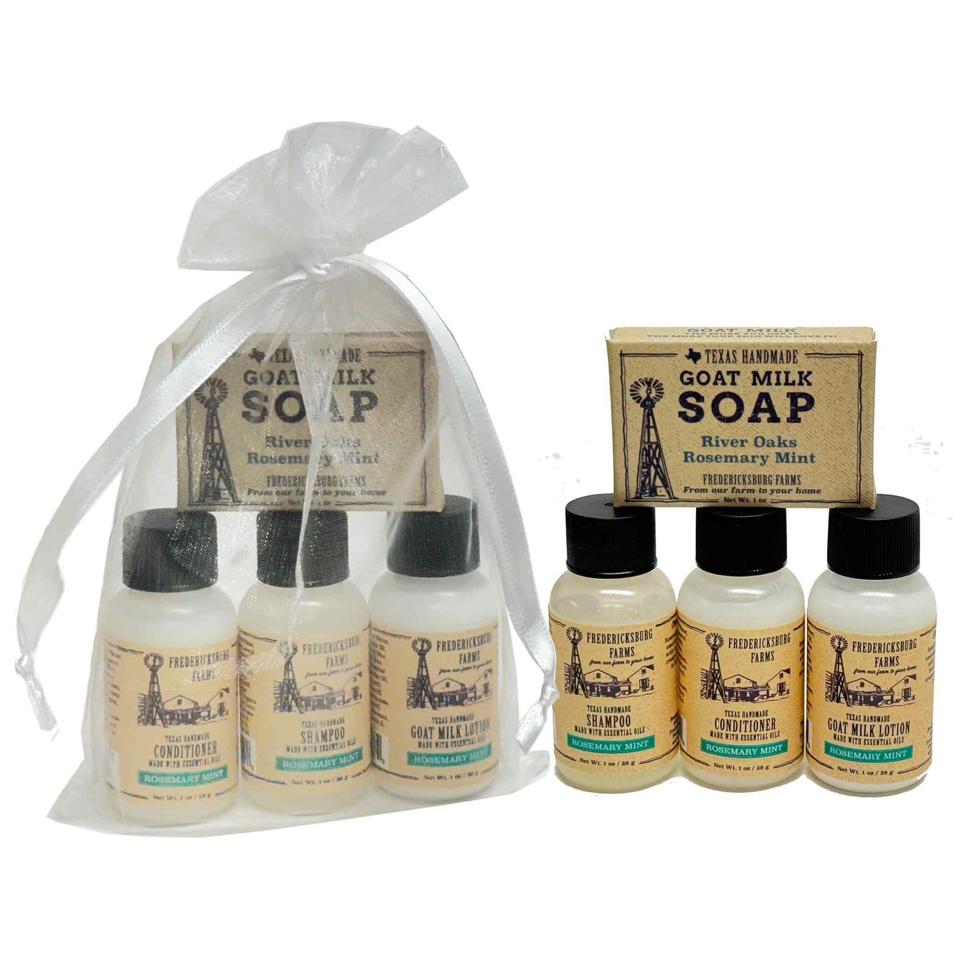 River Oaks Rosemary Mint Travel Size Gift Set - Fredericksburg Farms