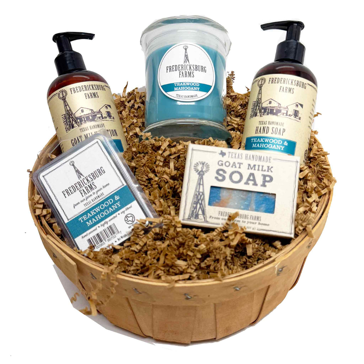 Teakwood & Mahogany Delights Gift Basket - Fredericksburg Farms