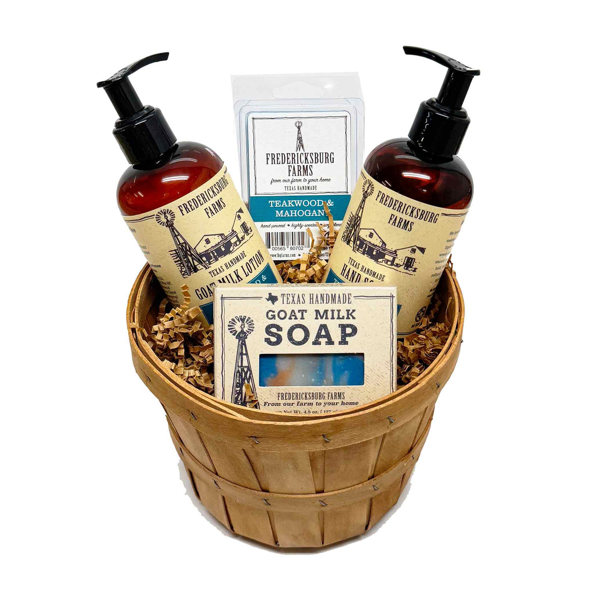 Teakwood & Mahogany Favorites Basket - Fredericksburg Farms