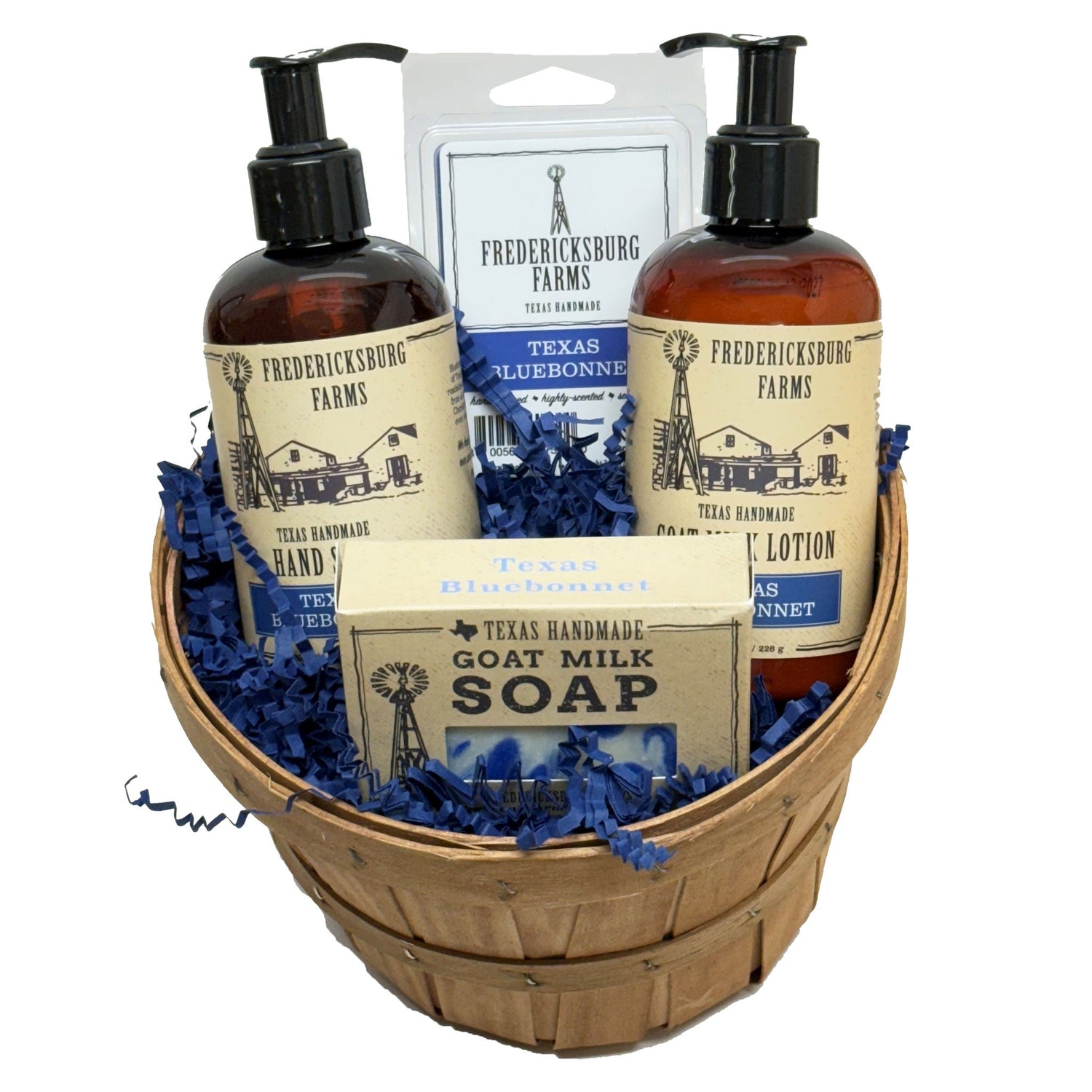 Texas Bluebonnet Gift Basket - Fredericksburg Farms
