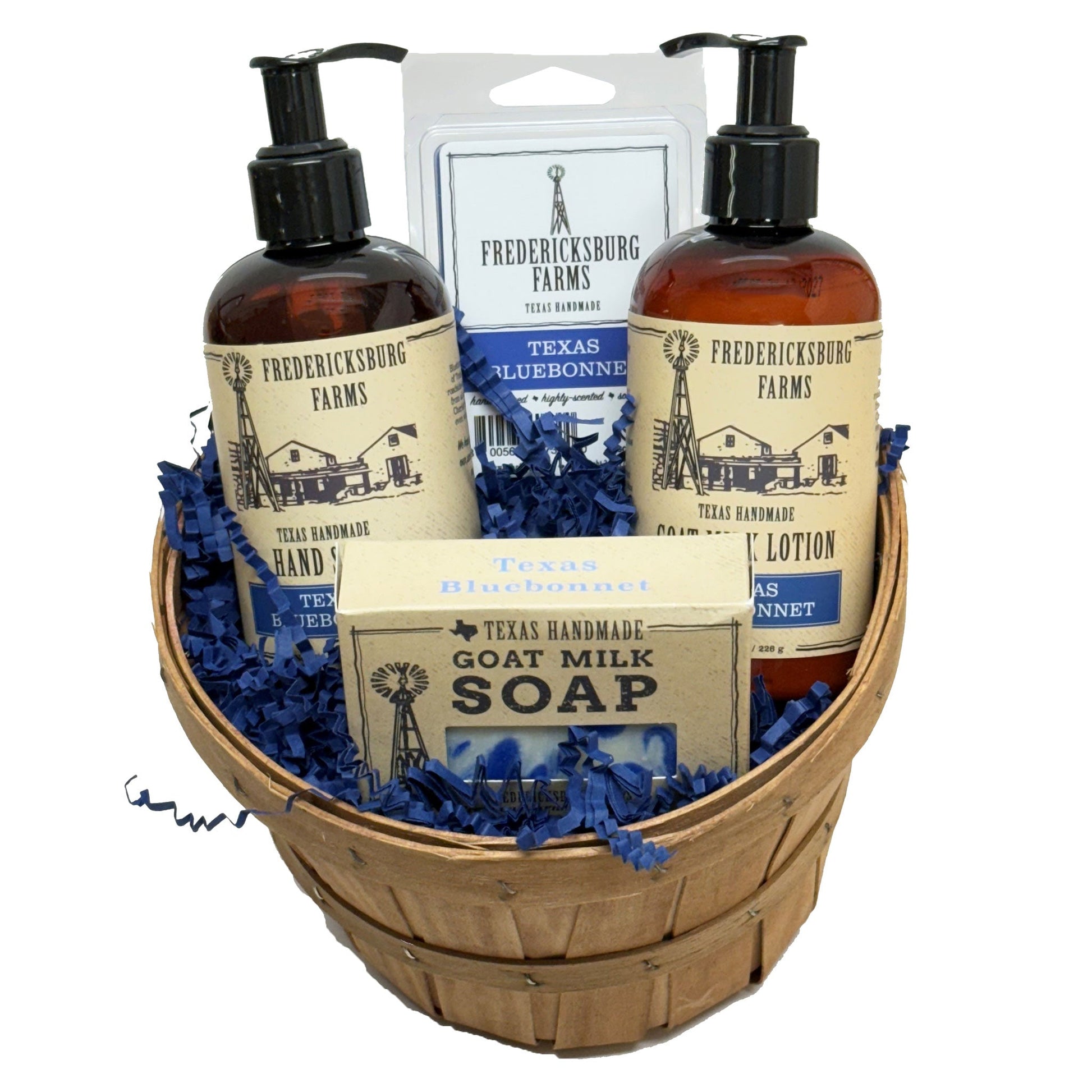 Texas Bluebonnet Gift Basket - Fredericksburg Farms