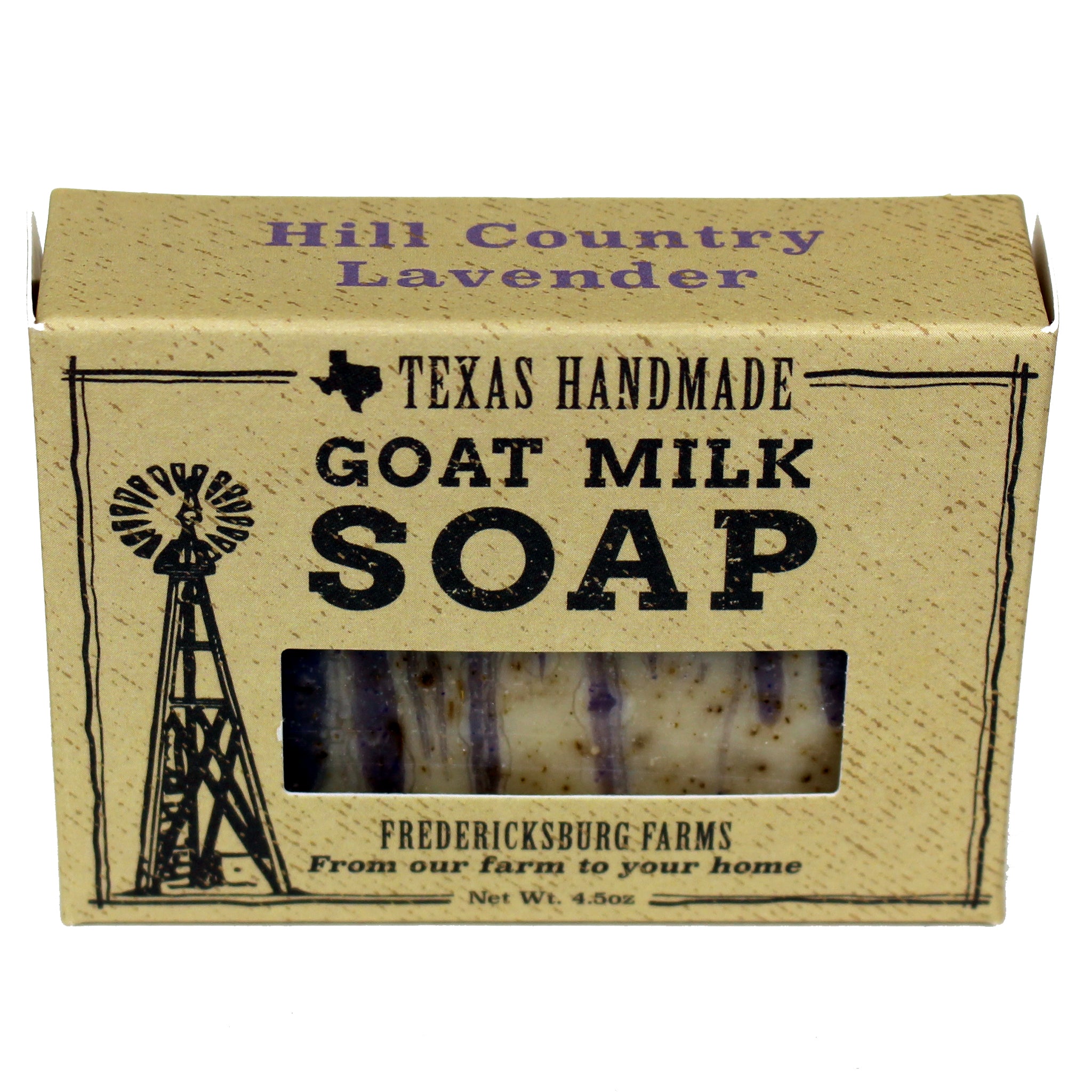 Fredericksburg Farms Goat Milk Bar Soap Hill Country Lavender 4.5 oz