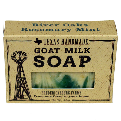 River Oaks Rosemary Mint Goat Milk Soap - Fredericksburg Farms
