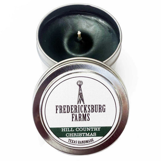 NEW! Hill Country Christmas Candle Travel Tin - Fredericksburg Farms