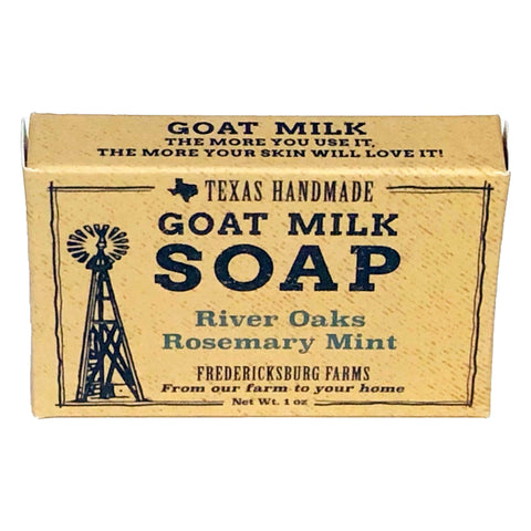 NEW-River Oaks Rosemary Mint Travel Size Bar Soap - Fredericksburg Farms
