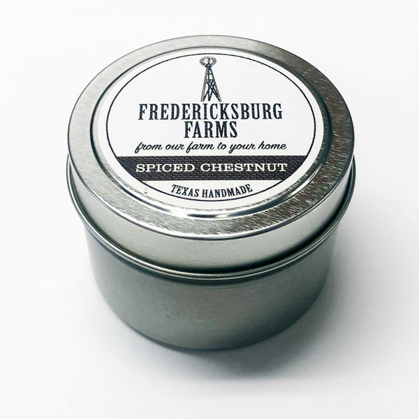 NEW! Spiced Chestnut Candle Travel Tin - Fredericksburg Farms