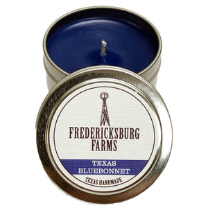 NEW! Texas Bluebonnet Candle Travel Tin - Fredericksburg Farms