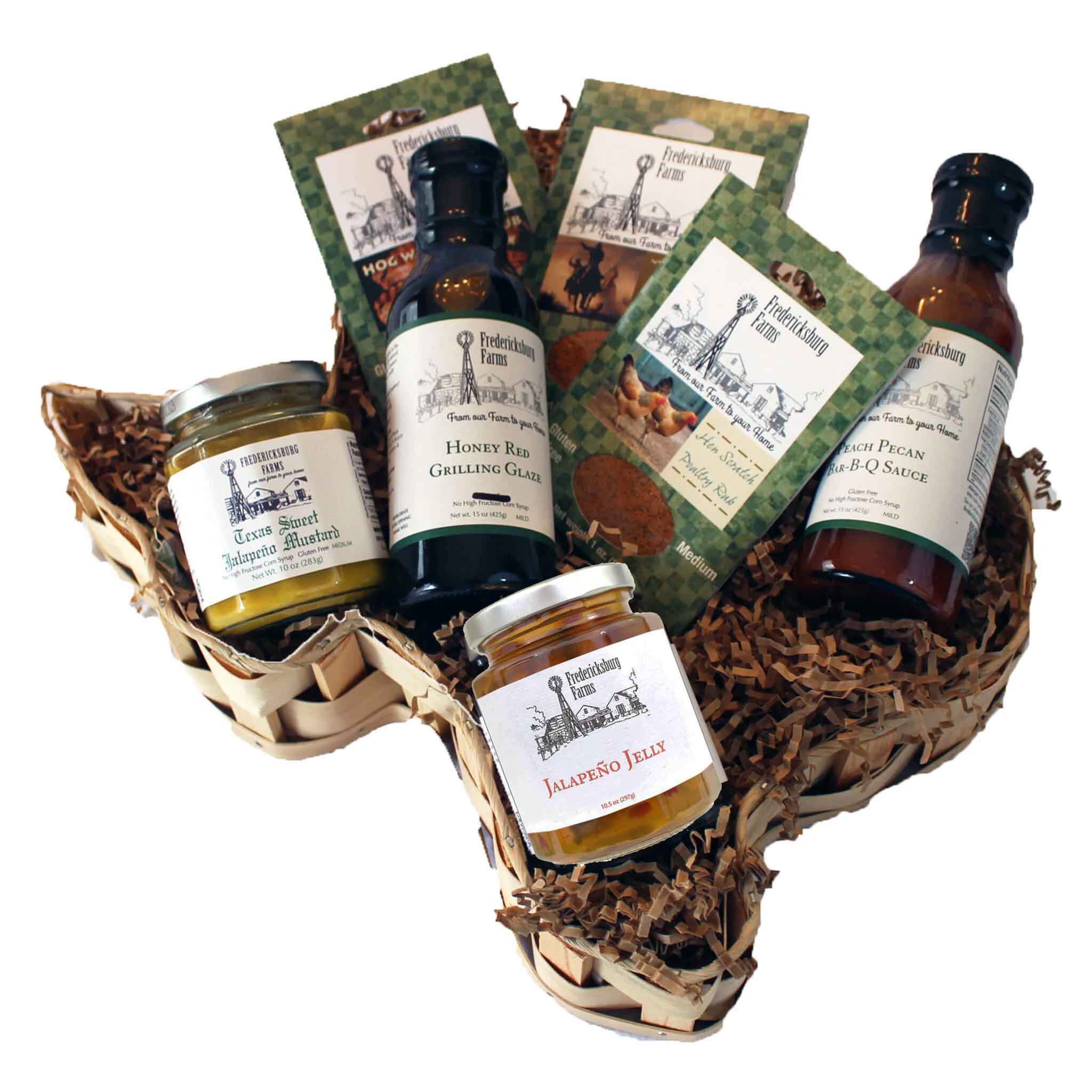 Texas BBQ Starter Set Gift Basket - Small - Fredericksburg Farms