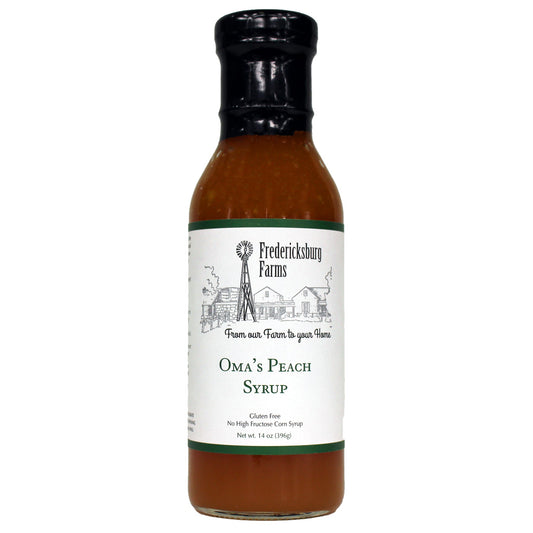 Oma's Peach Syrup - Fredericksburg Farms